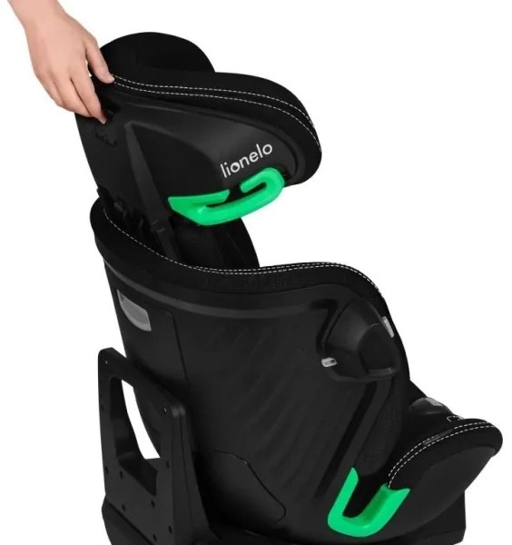 Lionelo HARMONY i-Size 40-150 cm forgatható autósülés alapzattal, fekete