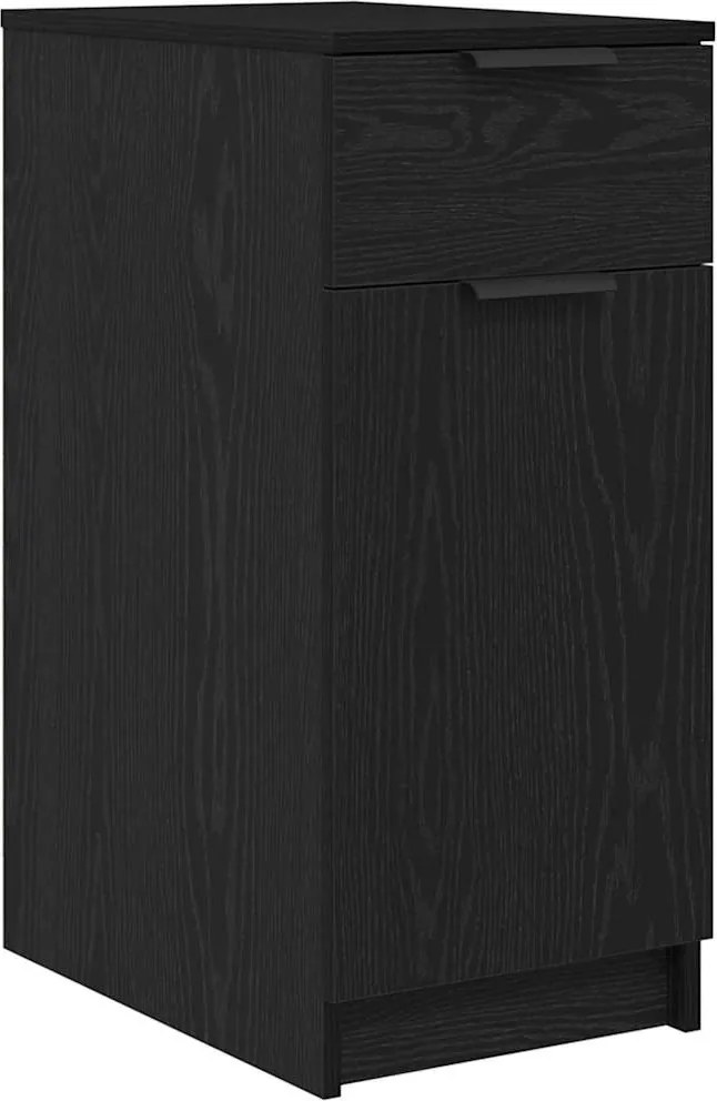 vidaXL Irodai szekrény Fekete tölgy 33 x 50 x 75 cm Faanyag
