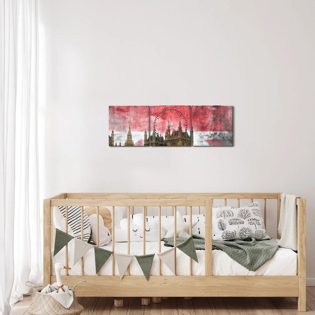 Kép - London (órával) (90x30 cm)