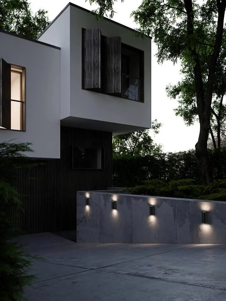 NORDLUX 84971003 ASBOL Modern Kültéri Fali Lámpa Fekete LED IP44
