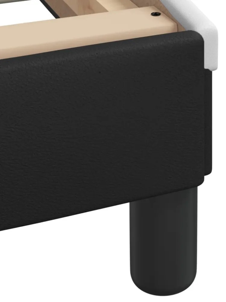 fekete és fehér műbőr ágykeret Viana matrac nélkül 80 x 200 cm