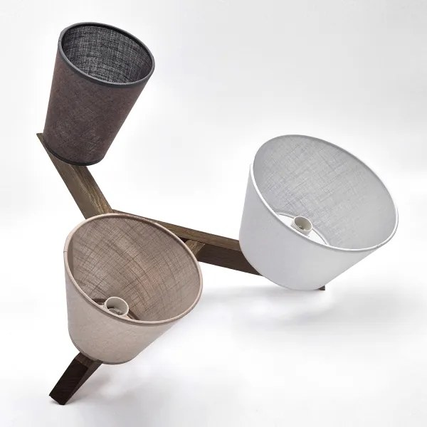 Brilagi - LED mennyezeti lámpa ANTHONY 3xE14/40W/230V tölgy-dió