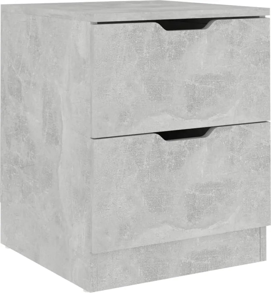 vidaXL betonszürke forgácslap éjjeliszekrény 40 x 40 x 50 cm