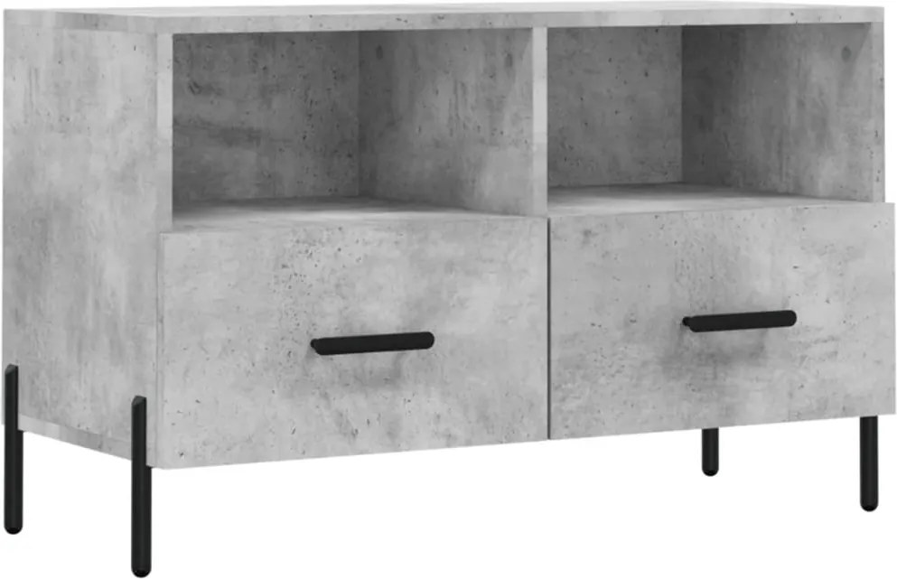 vidaXL betonszürke szerelt fa TV-szekrény 80 x 36 x 50 cm