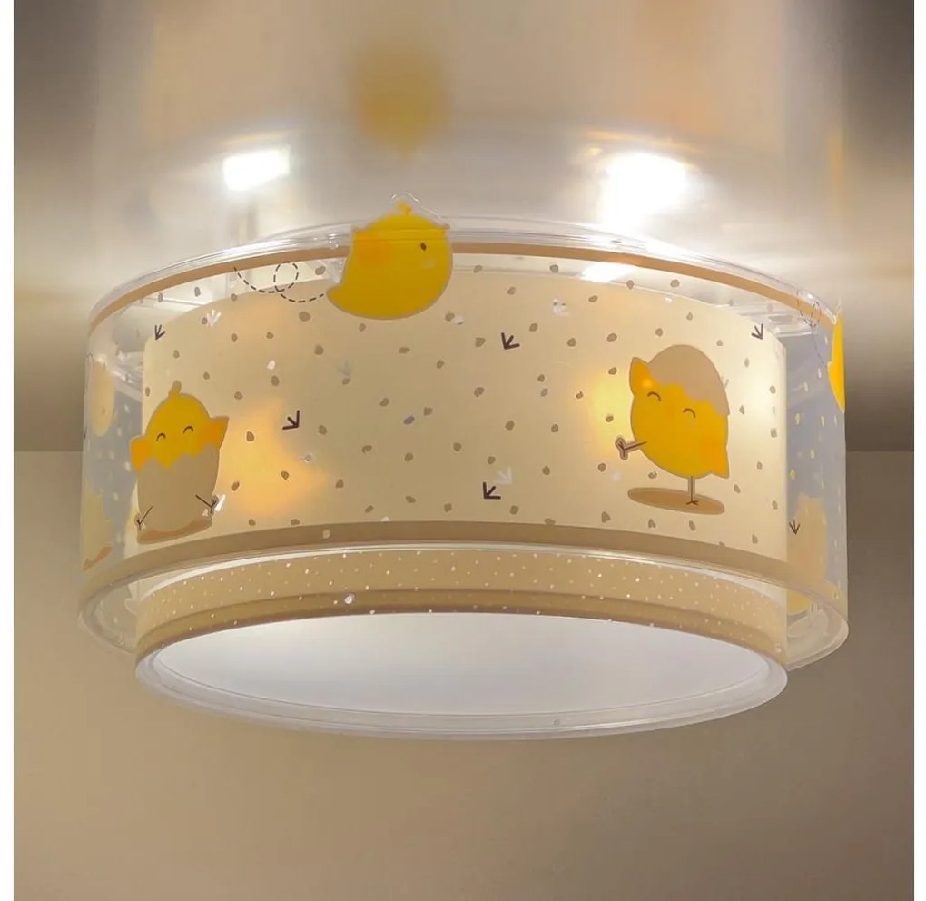 Dalber Dalber 76876 - Gyerek mennyezeti lámpa BABY CHICK 2xE27/15W/230V PI567