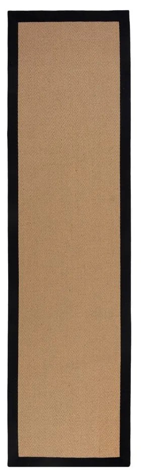 Natúr színű juta futószőnyeg 60x600 cm Kira – Flair Rugs