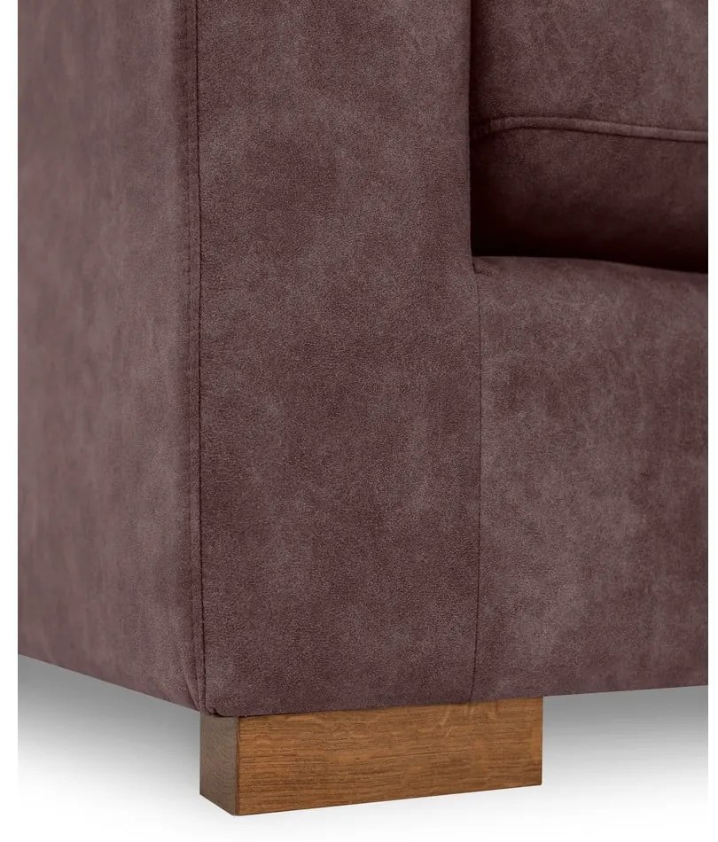 Sötétbarna bőrutánzat kanapé 266 cm Hamburg – Scandic