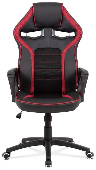 Gamerszék, Fekete Ekobőr, Hinta Mechanikával. KA-G406 RED