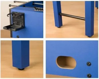 GamesPlanet® Csocsóasztal GLASGOW Kék 121 x 101 cm