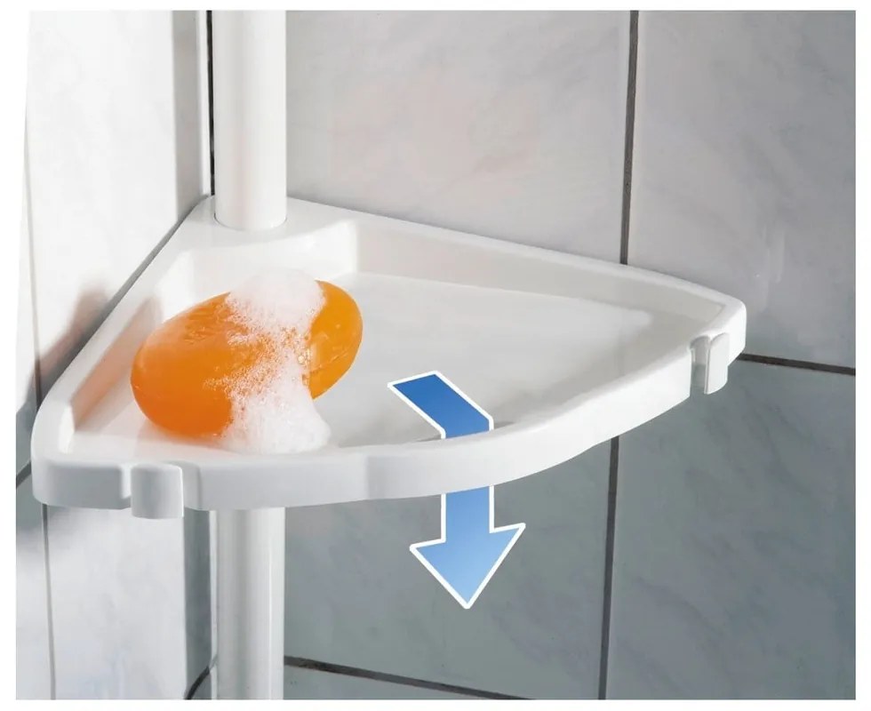 Easy fehér teleszkópos fürdőszobapolc rendszer - Wenko