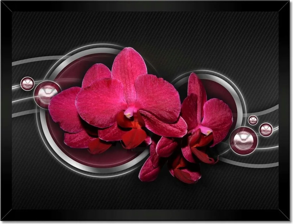 Poszterek keretben 40x30 Orchidea golyókkal
