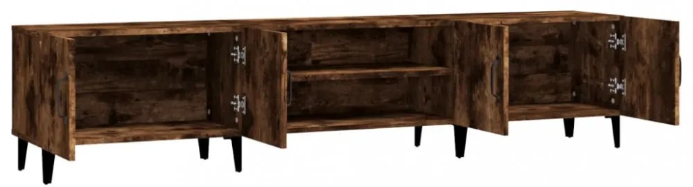 füstös tölgy színű szerelt fa TV-szekrény 180x31,5x40 cm