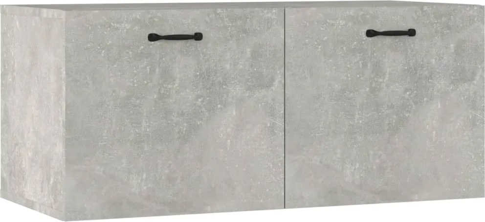 vidaXL betonszürke szerelt fa faliszekrény 80 x 36,5 x 35 cm