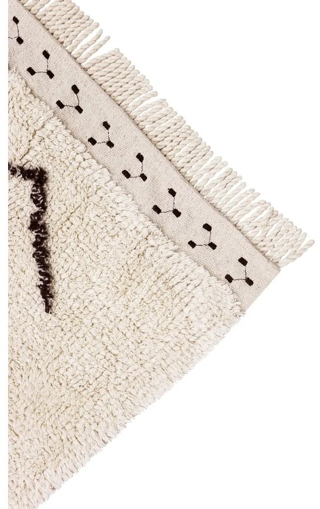 Krémszínű mosható kézi szövésű pamut szőnyeg 170x240 cm Bereber Rhombs – Lorena Canals