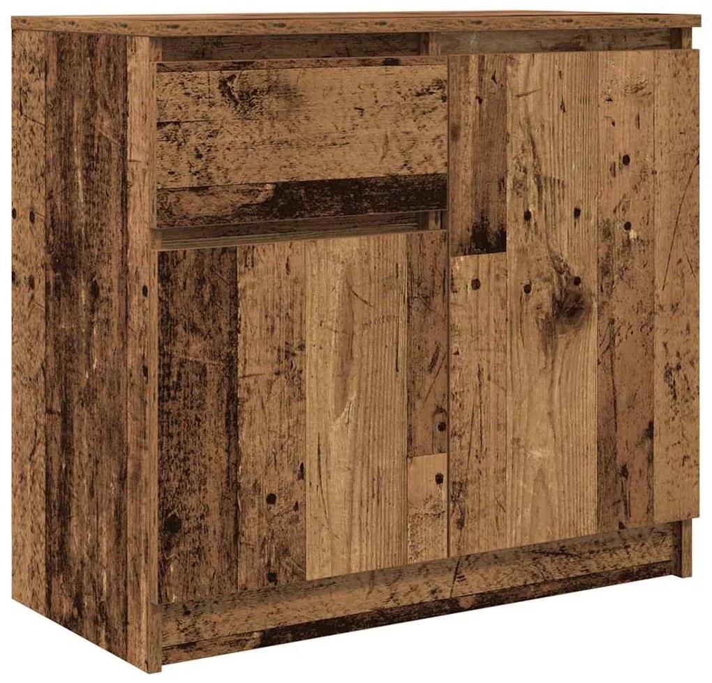 antik fa szerelt fa tálalószekrény fiókos 71x35x65 cm