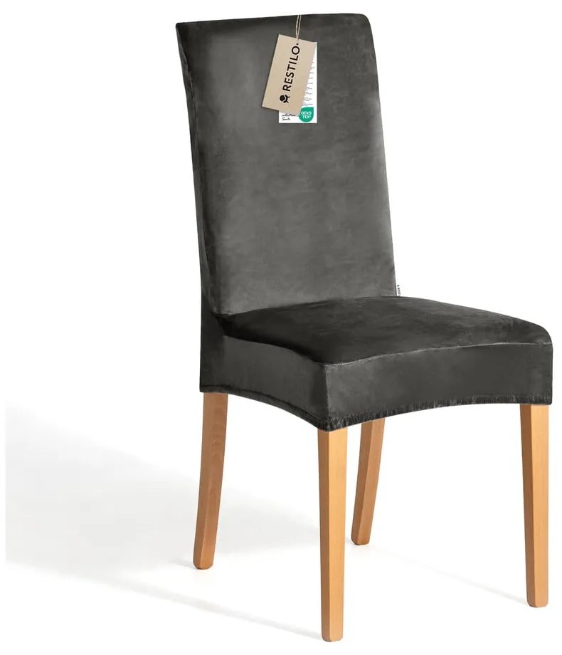 Szürke gumis szék huzat szett 4 db-os 48 cm Sento – Restilo