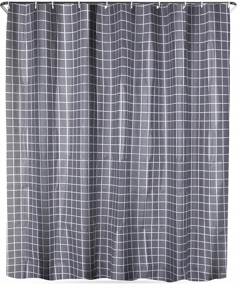 Fürdőszoba Zuhanyfüggöny Zuhany alá Fürdőkádhoz Akasztók 180x180 cm
