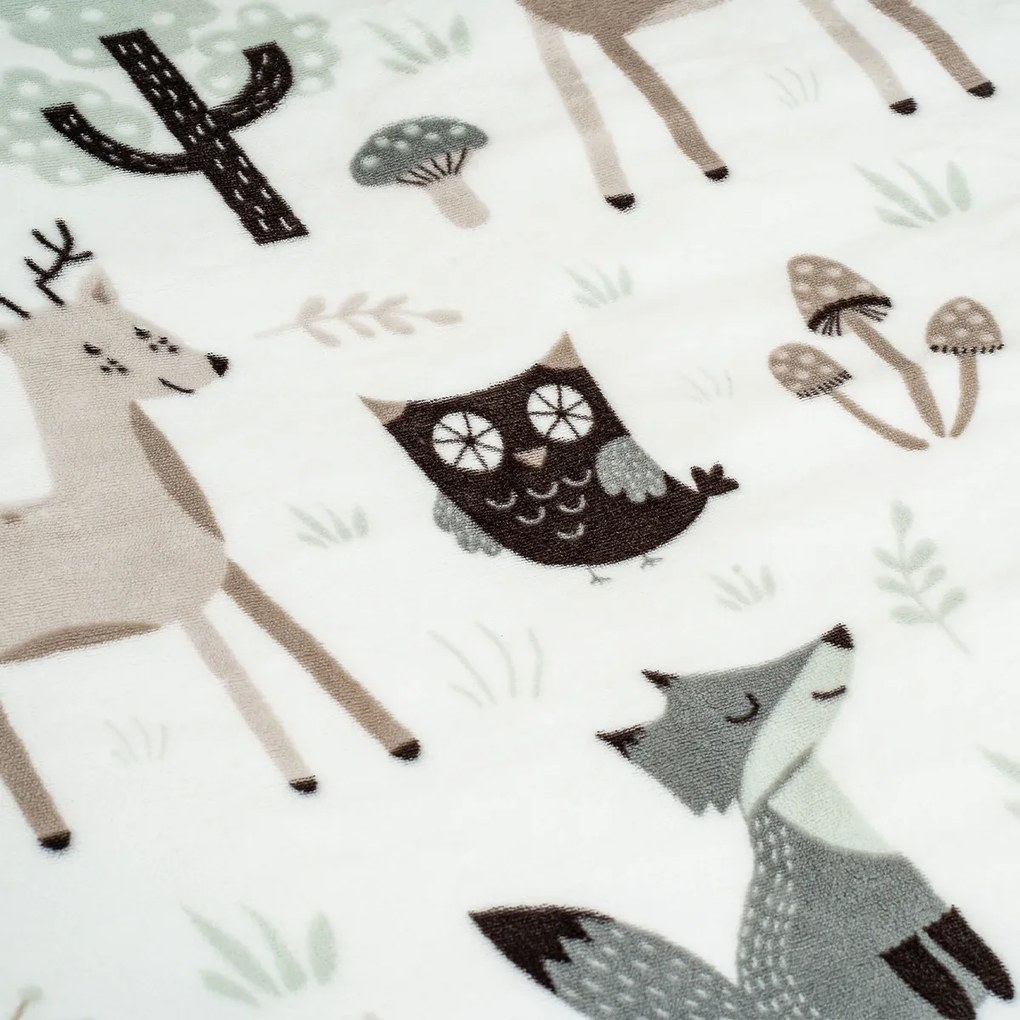 4Home Nordic friends gyerek mikroflanel ágyneműhuzat 140 x 200 cm, 70 x 90 cm