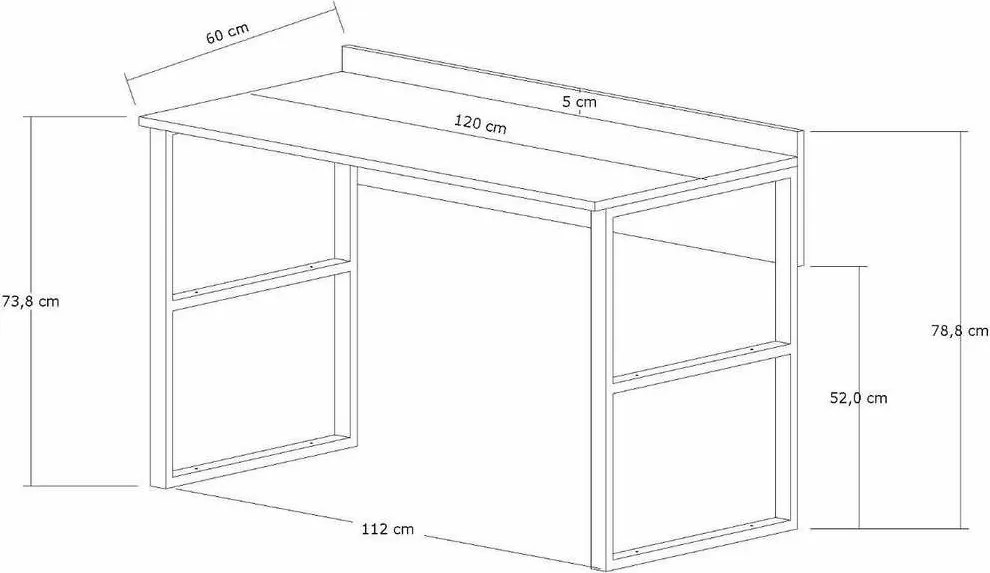 Deha Black and Sapphire Oak íróasztal