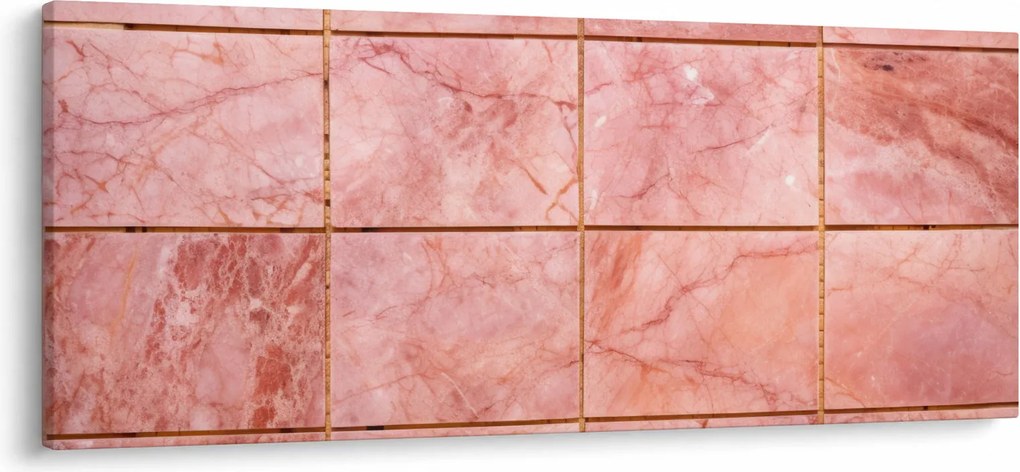 Kép - Rózsaszín, márványozott csempe (120x50 cm)