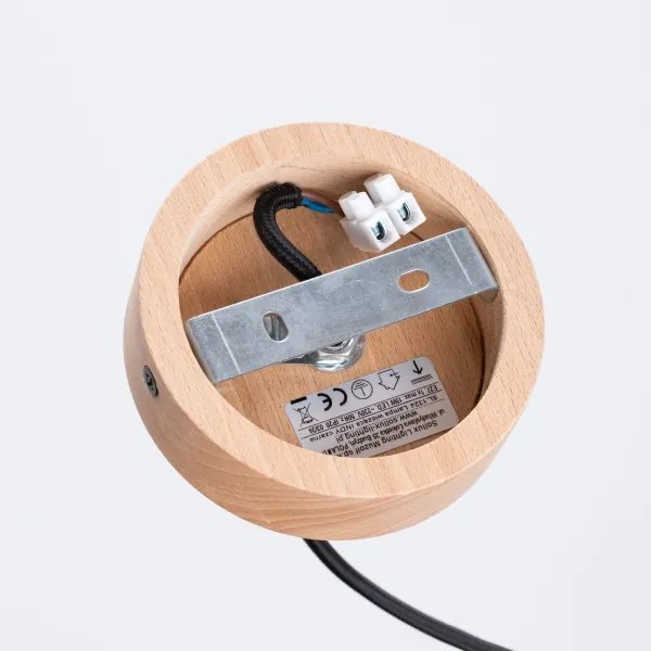 Sollux SL.1324 - Csillár zsinóron INDY 1xE27/15W/230V átm. 38 cm fekete