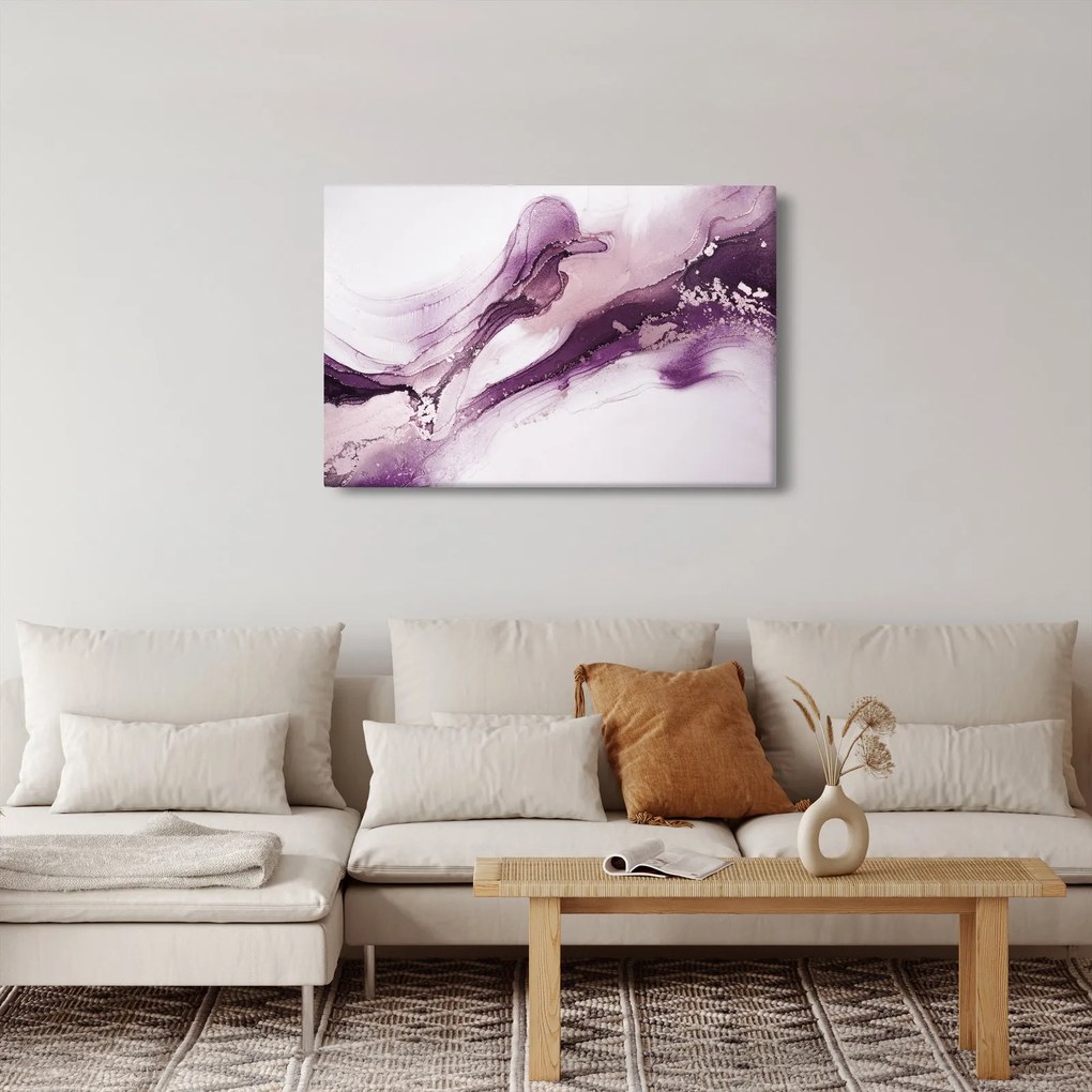 Kép - Lila folyadék művészet (90x60 cm)