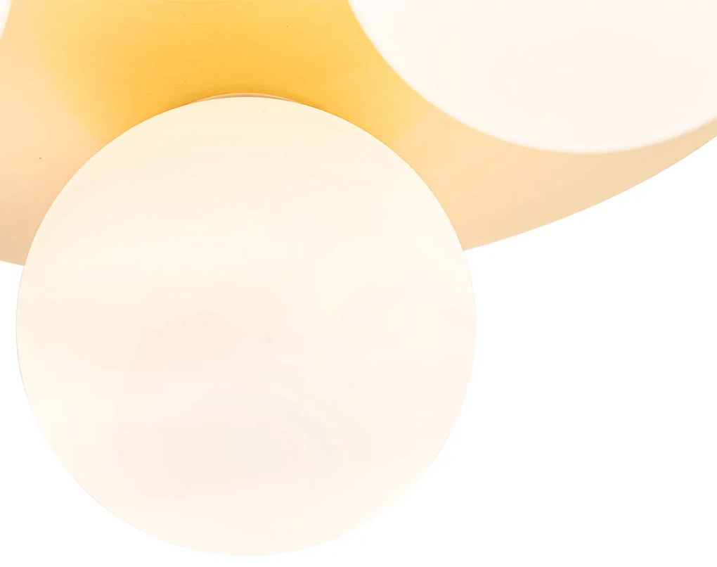 Modern fürdőszobai mennyezeti lámpa sárgarézzel, 3 lámpás - Cederic