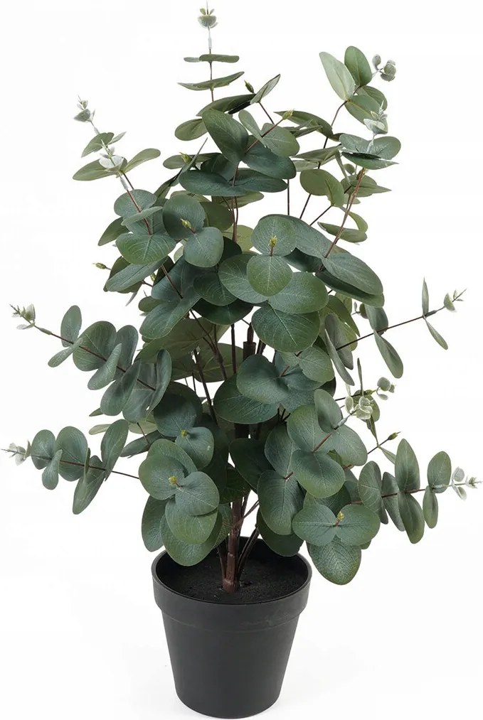 Művirág Cserépben Eukaliptusz Cserépben Műzöld 54 cm