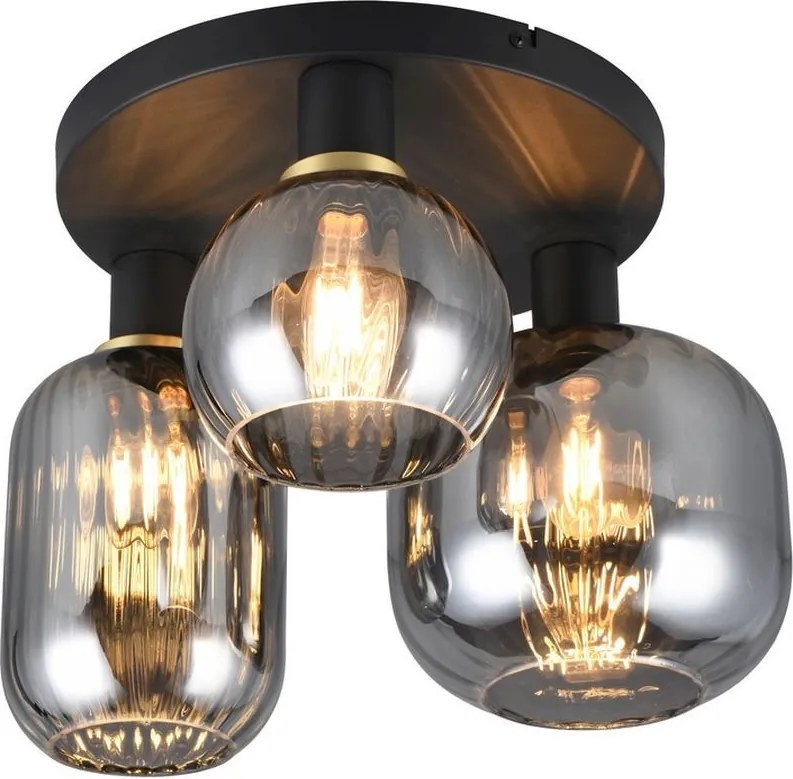 TRIO 619800332 DIVA Glamour Mennyezeti Lámpa Fekete E27 IP20
