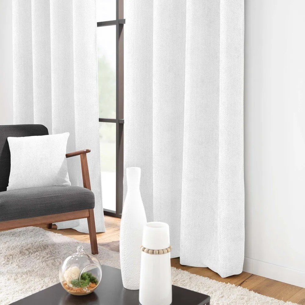 Fehér zsenília függöny 140x260 cm Leo – douceur d'intérieur