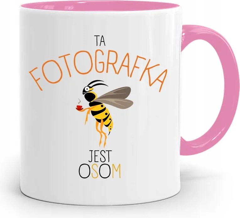 Rózsaszín Bögre Fotósnak Ajándék Nyomtatott Fotóval