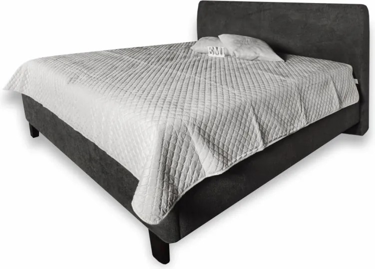 ZEFIRA kárpitozott ágy + rácsos rács + matrac EMI