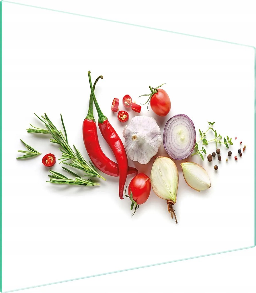 Üveg Vágódeszka 52x40 Zöldség Edzett Üveg