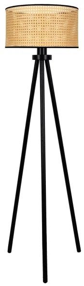 Duolla - Állólámpa ROLLER 1xE27/15W/230V átm. 45 cm rattan/fekete