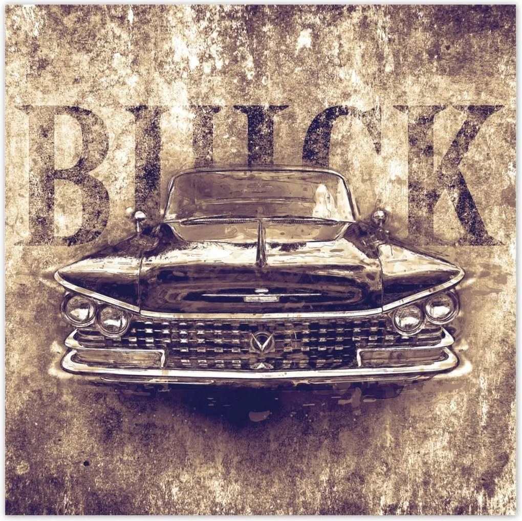 Poszterek 100x100 Buick szépia grafika