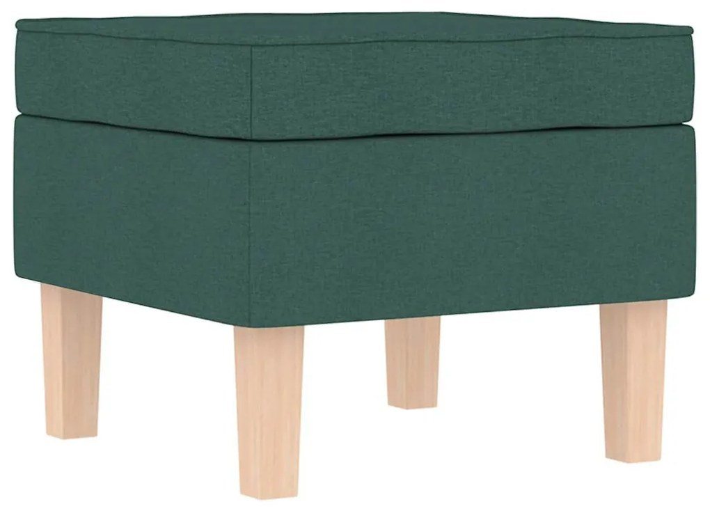 sötétzöld szövet hintaszék lábtartóval