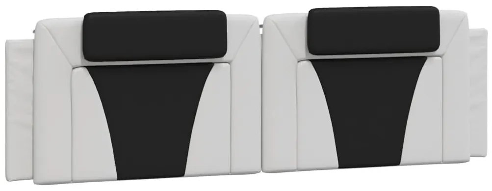 fehér és fekete műbőr ágykeret Viana matrac nélkül 180x200 cm