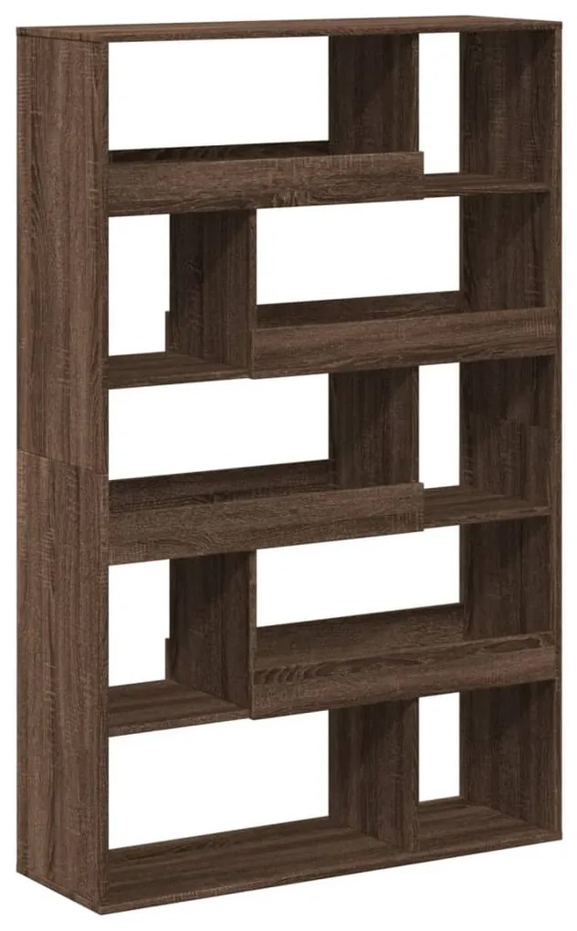 barna tölgy színű szerelt fa könyvszekrény 100 x 33 x 156,5 cm