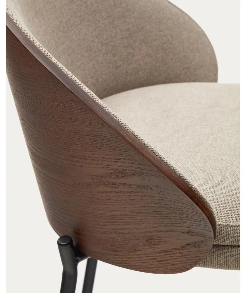 Barna-bézs bárszék (ülésmagasság 77 cm) Eamy – Kave Home