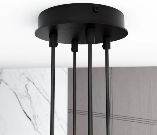 Csillár zsinóron MODUS 4xGX53/12W/230V fekete