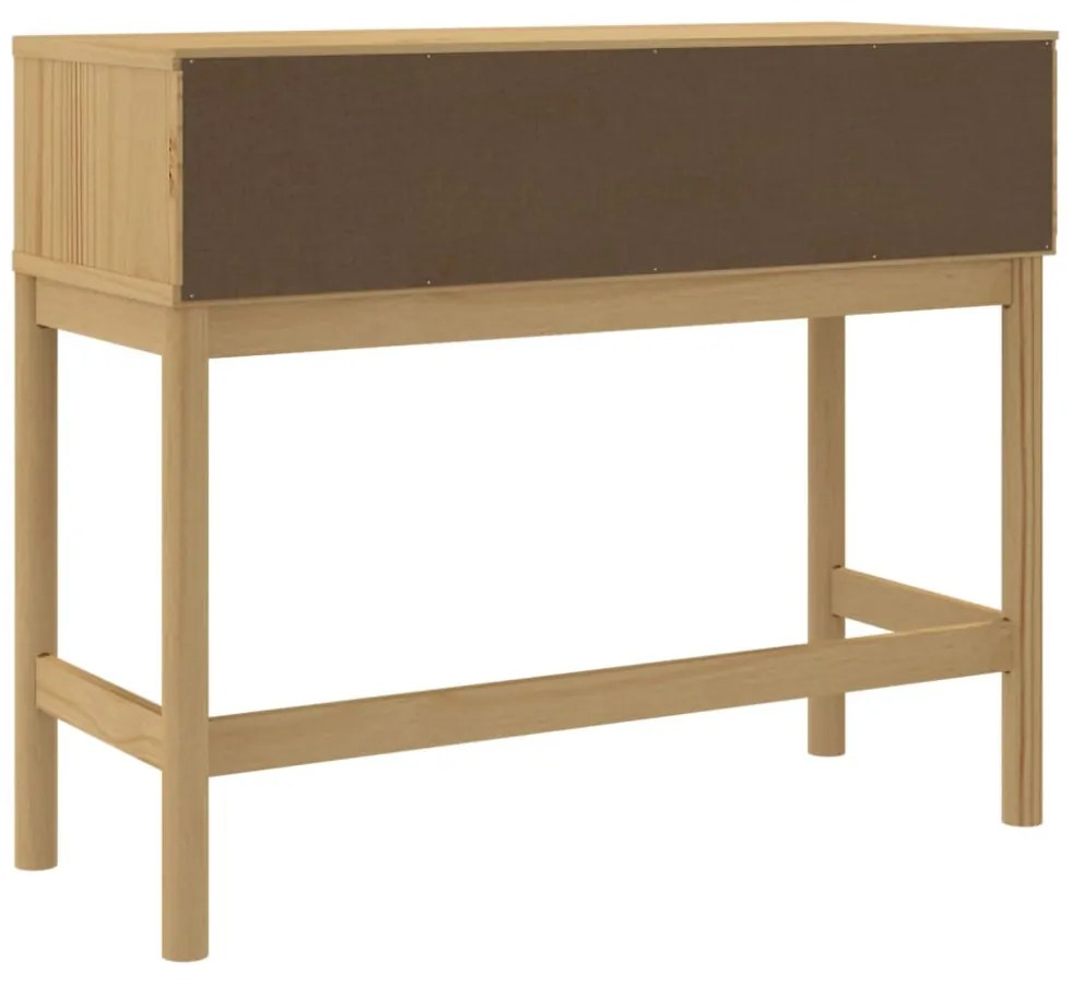 FLORO viaszbarna tömör fenyőfa tálalóasztal 89,5 x 36,5 x 73 cm