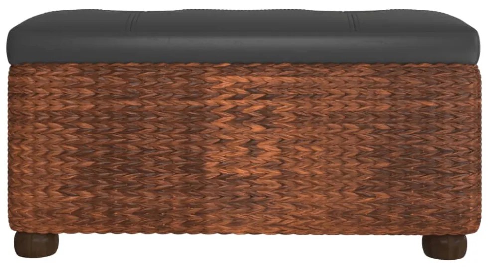 2 db gyékény tárolópad barna párnával 69 cm