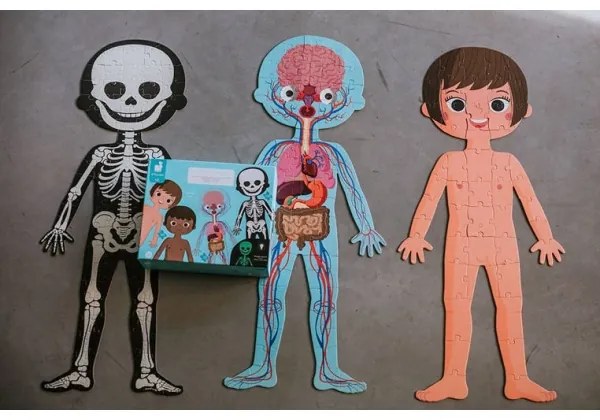 Janod - Gyerek oktató puzzle 225 db Emberi test