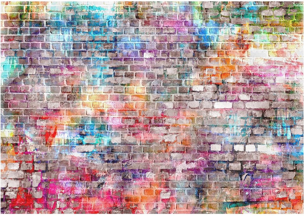Fotótapéta tégla fal graffiti fotótapéta 152 x 104