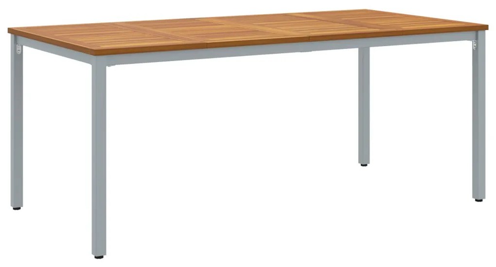 Kerti asztal 180x90x75 cm Tömör akácfa és fém