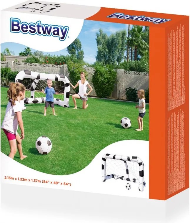 Felfújható futball kapu hálóval 213 x 122 x 137 cm