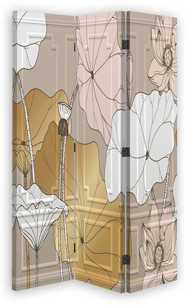 Gario Paraván Vintage virágok Méret: 180 x 170 cm, Kivitelezés: Forgó paraván 360°