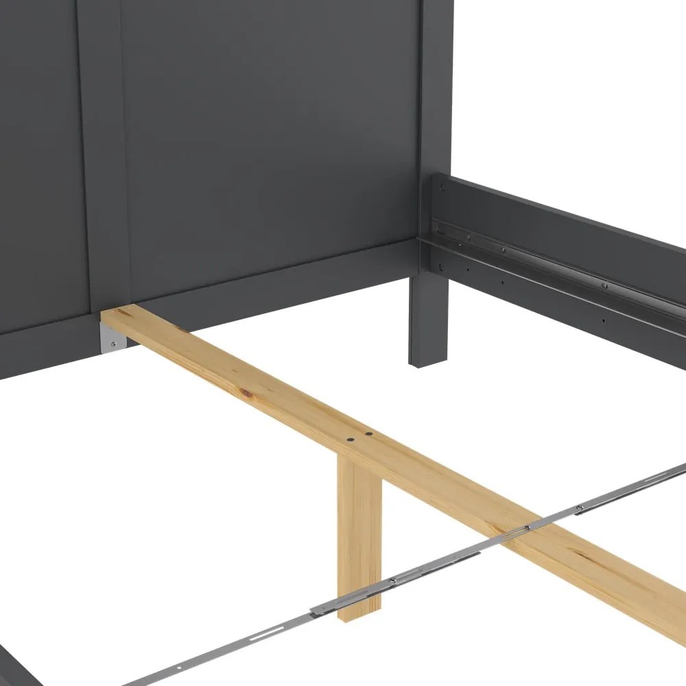 Szürke franciaágy 140x200 cm Paris – Tvilum