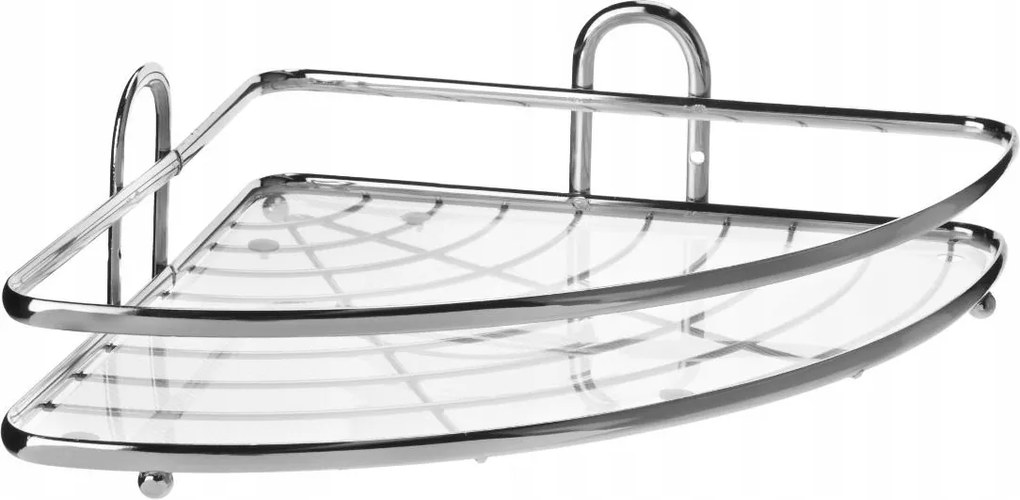 Kozmetikai Zuhanypolc Sarok Fürdőszoba Akasztós Ezüst Króm