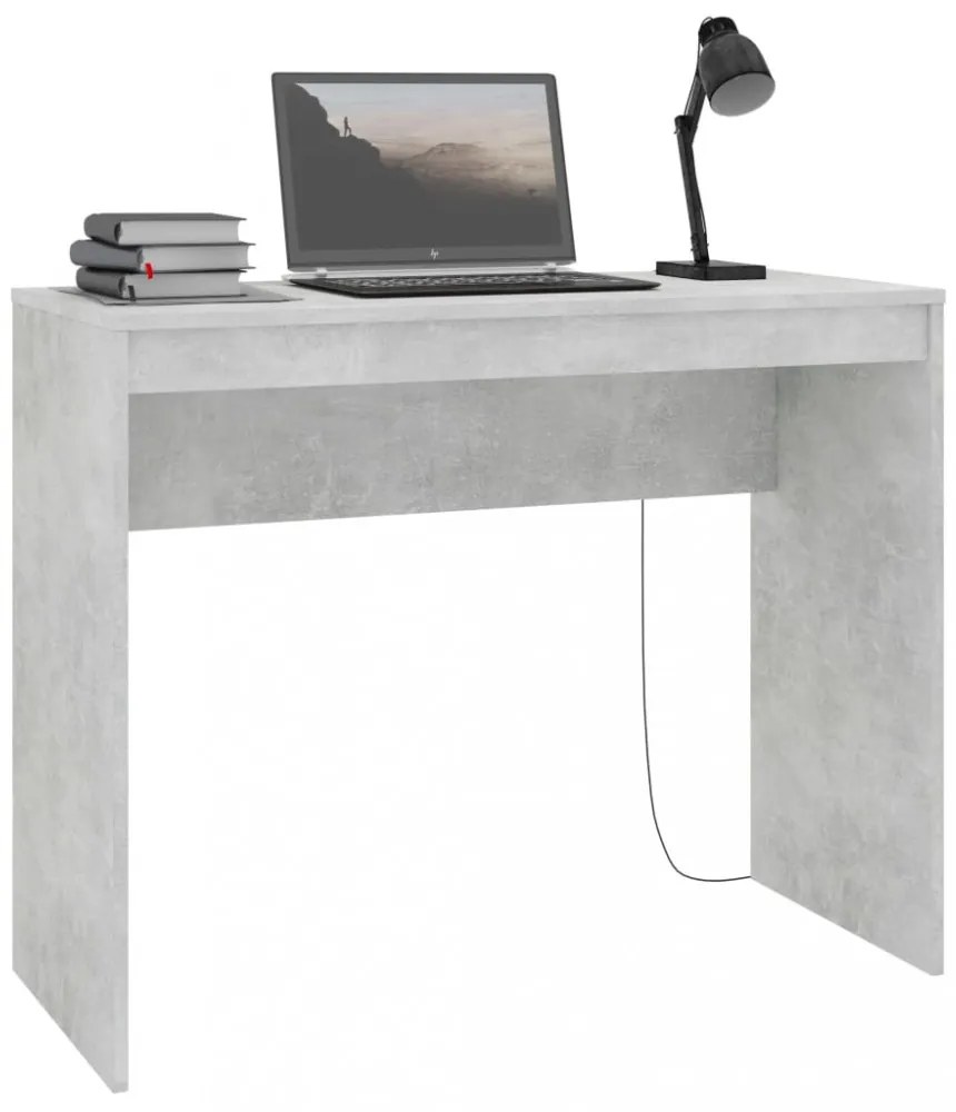 betonszürke szerelt fa íróasztal 90 x 40 x 72 cm